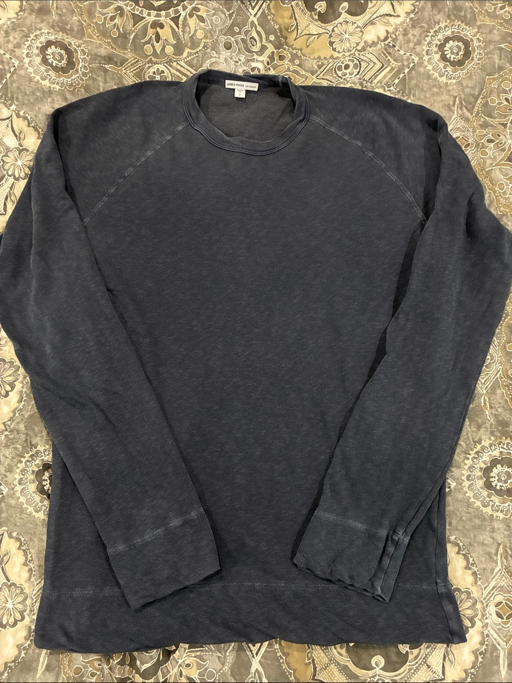 James Perse Vintage French Terry Sweatshirt in Deep Pigment